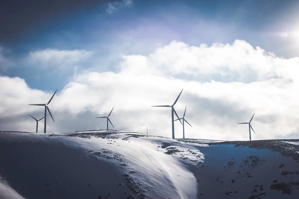 Aerial photo: renewable energy
